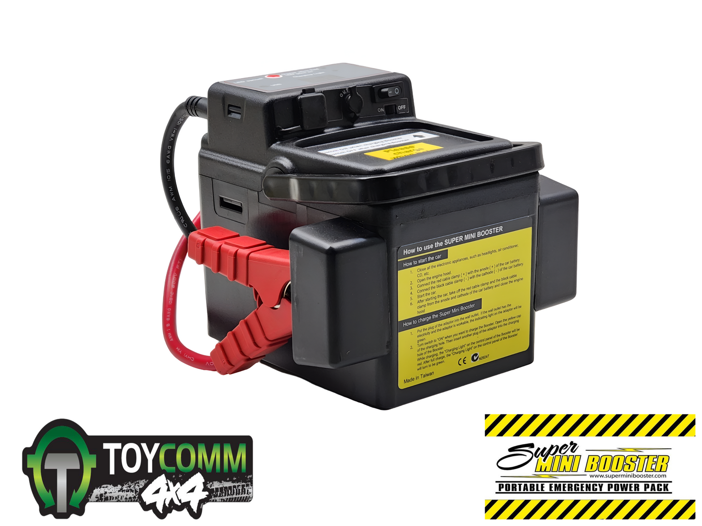 Super Mini Booster G4+ Portable Jump Starter – 1200A Peak, 12V, Up to 6.5L Engines – Compact Emergency Battery Booster Pack