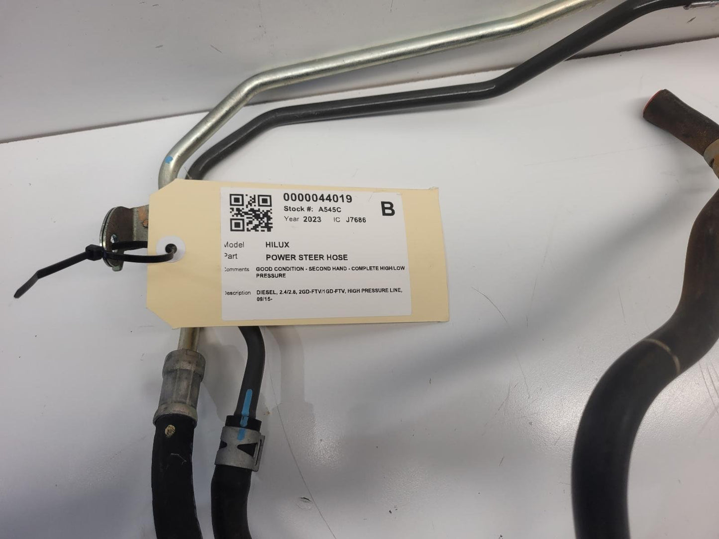 Jun 2015 to Current - Toyota Hilux Diesel 2.4/2.8L Engine Code 2GD-FTV/1GD-FTV - Power Steering Hose - High Pressure Line