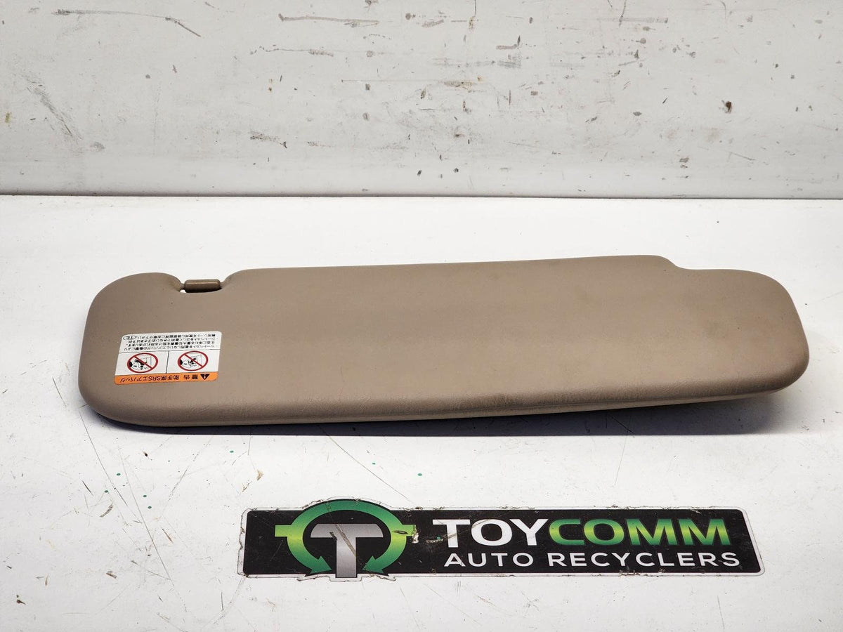 Jan 1998 to Oct 2007- Toyota Land Cruiser 100 Series- Left Sun Visor- Tan, Vinyl