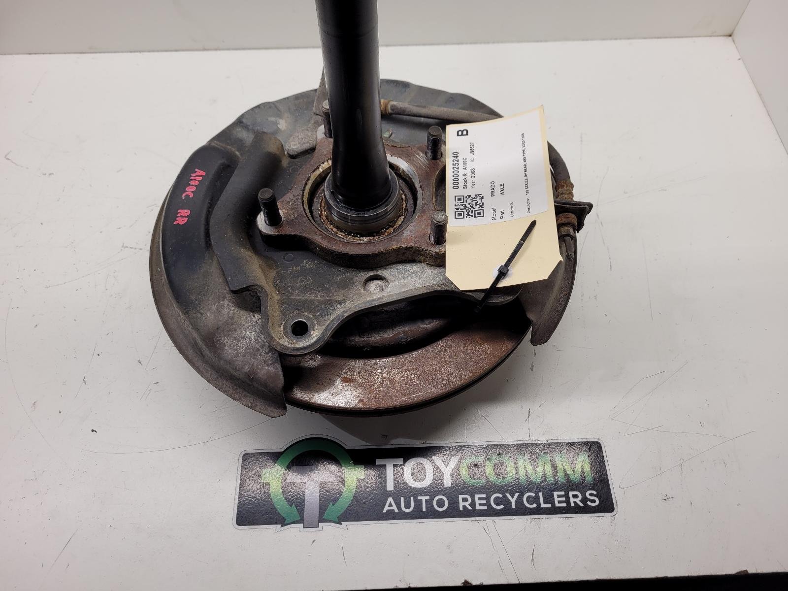 Feb 2003 to Oct 2009- Toyota Land Cruiser Prado 120 Series ABS- Axle- Rh Rear