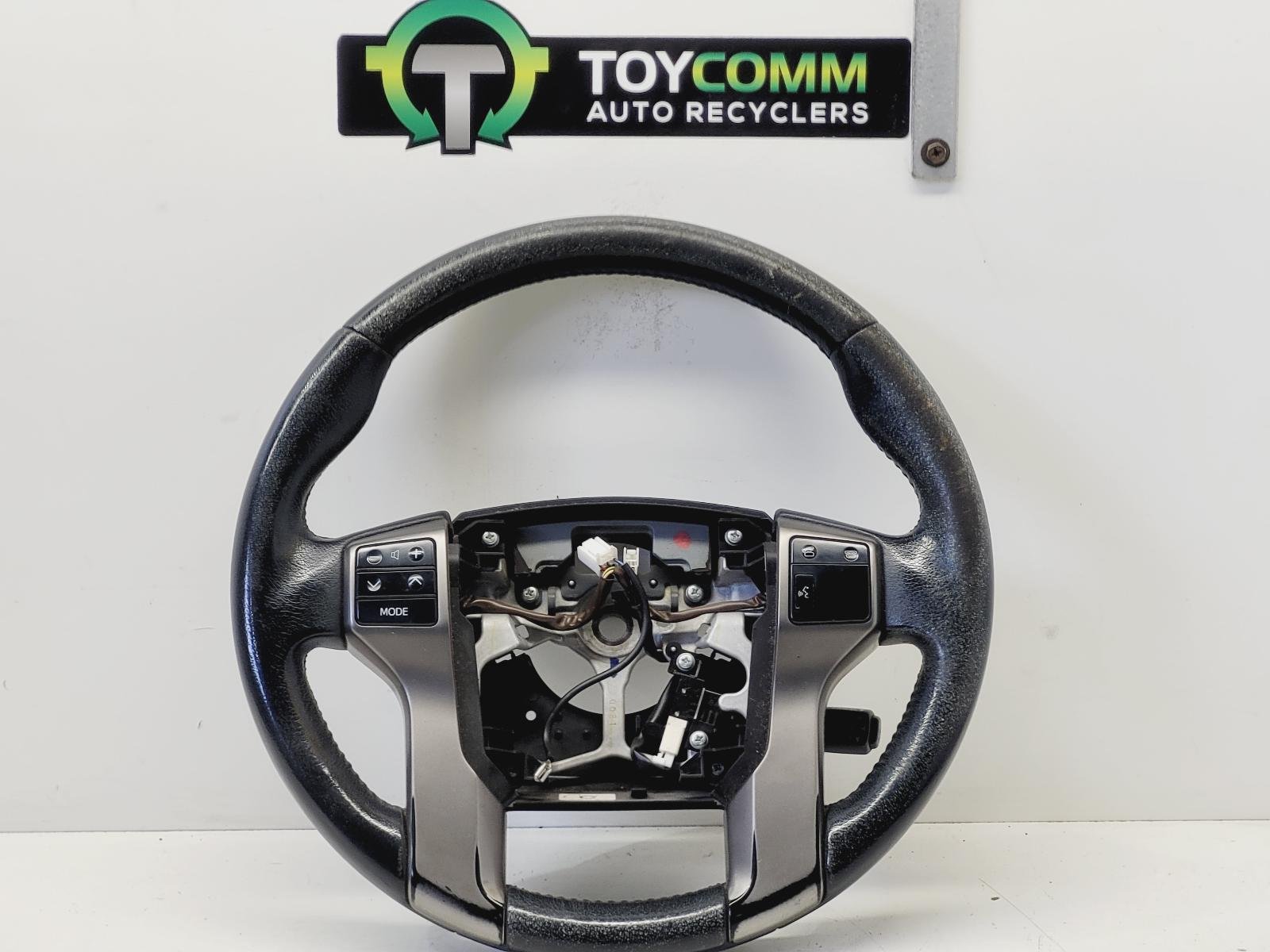 Aug 2009 to Jul 2013 - Toyota Land Cruiser Prado 150 Series SX GXL - Steering Wheel - Leather, Black, W/ Control On Both Sides