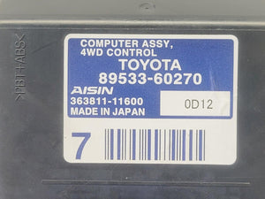 Aug 2009 to May 2013 - Toyota Land Cruiser Prado 150 Series - 4WD Control Module - PN: 8953360270