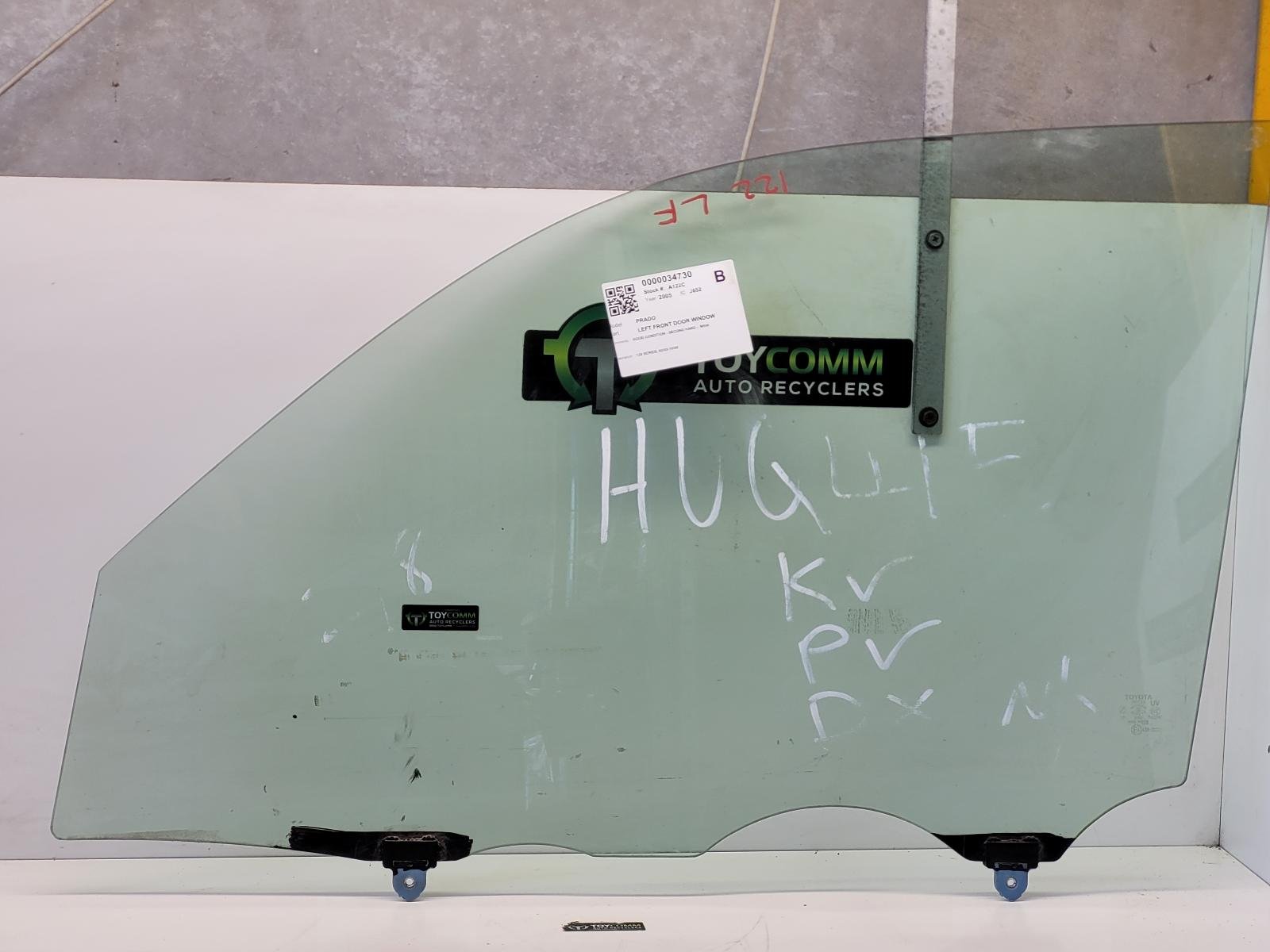Feb 2003 to Oct 2009 - Toyota Land Cruiser Prado 120 Series - Left Front Door Window