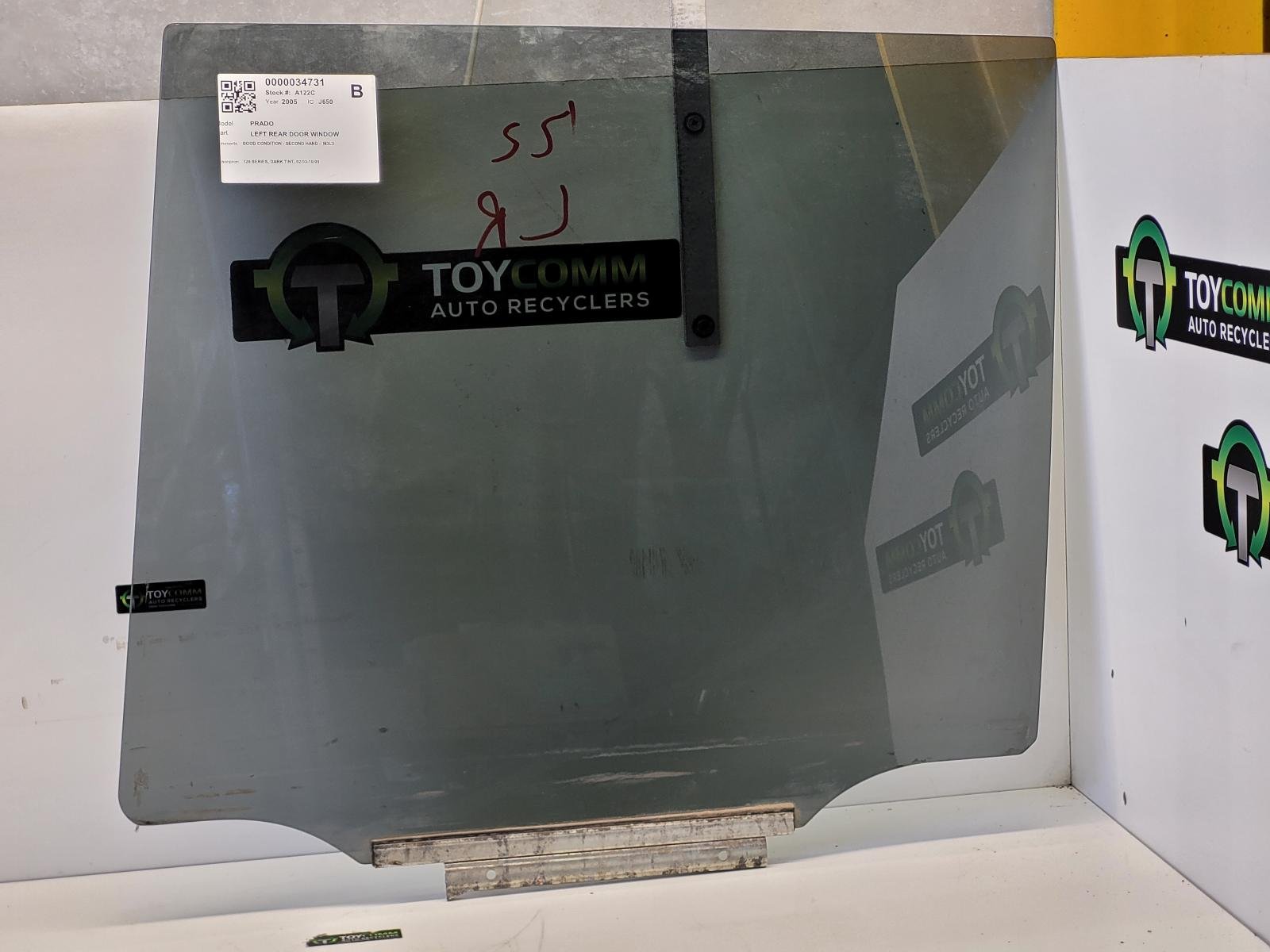 Feb 2003 to Oct 2009 - Toyota Land Cruiser Prado 120 Series - Left Rear Door Window - Dark Tint