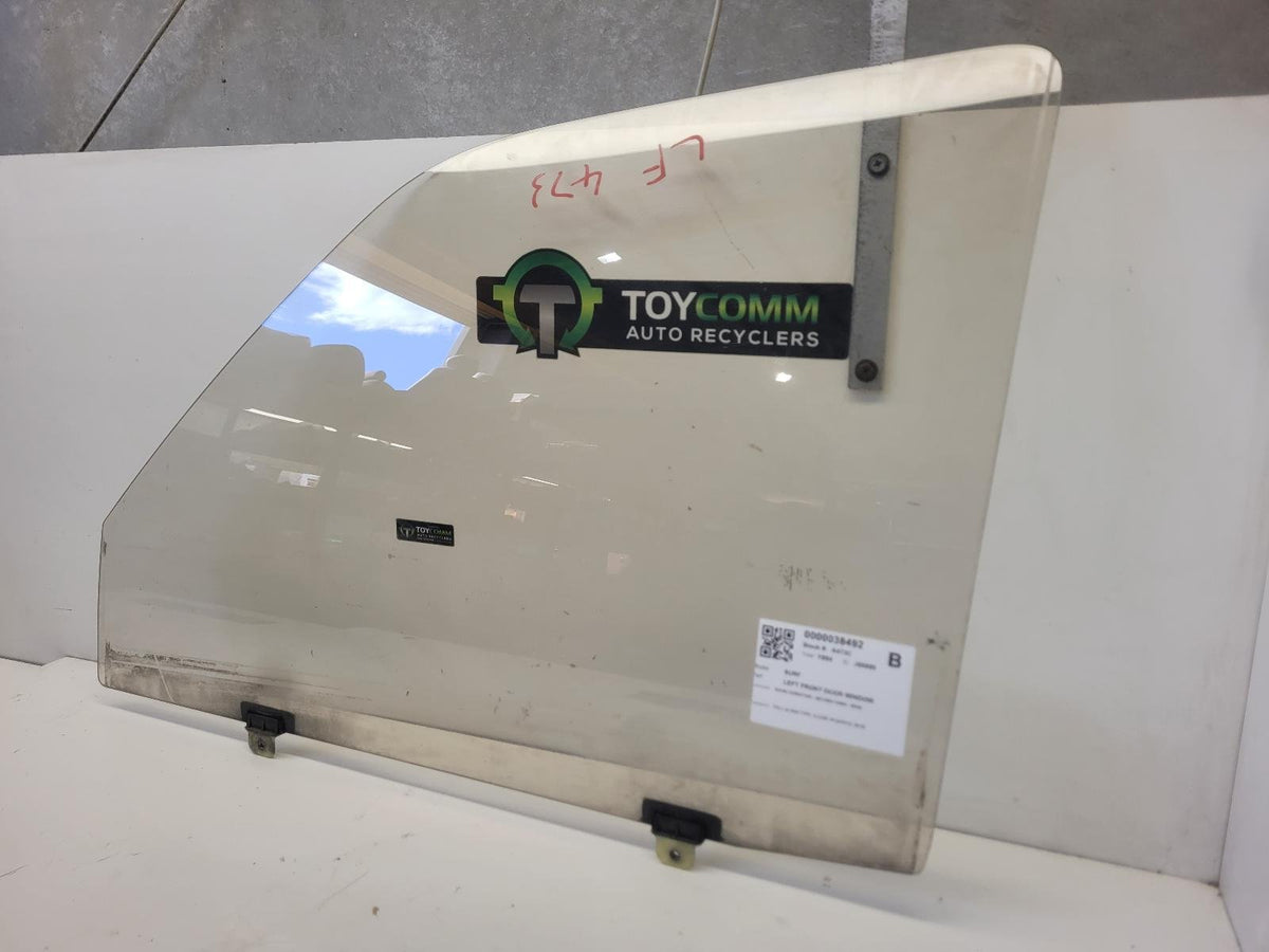 1989 to 1995 - Toyota Hilux Surf N120 N130 - Left Front Door Window - Full Glass Type, Clear
