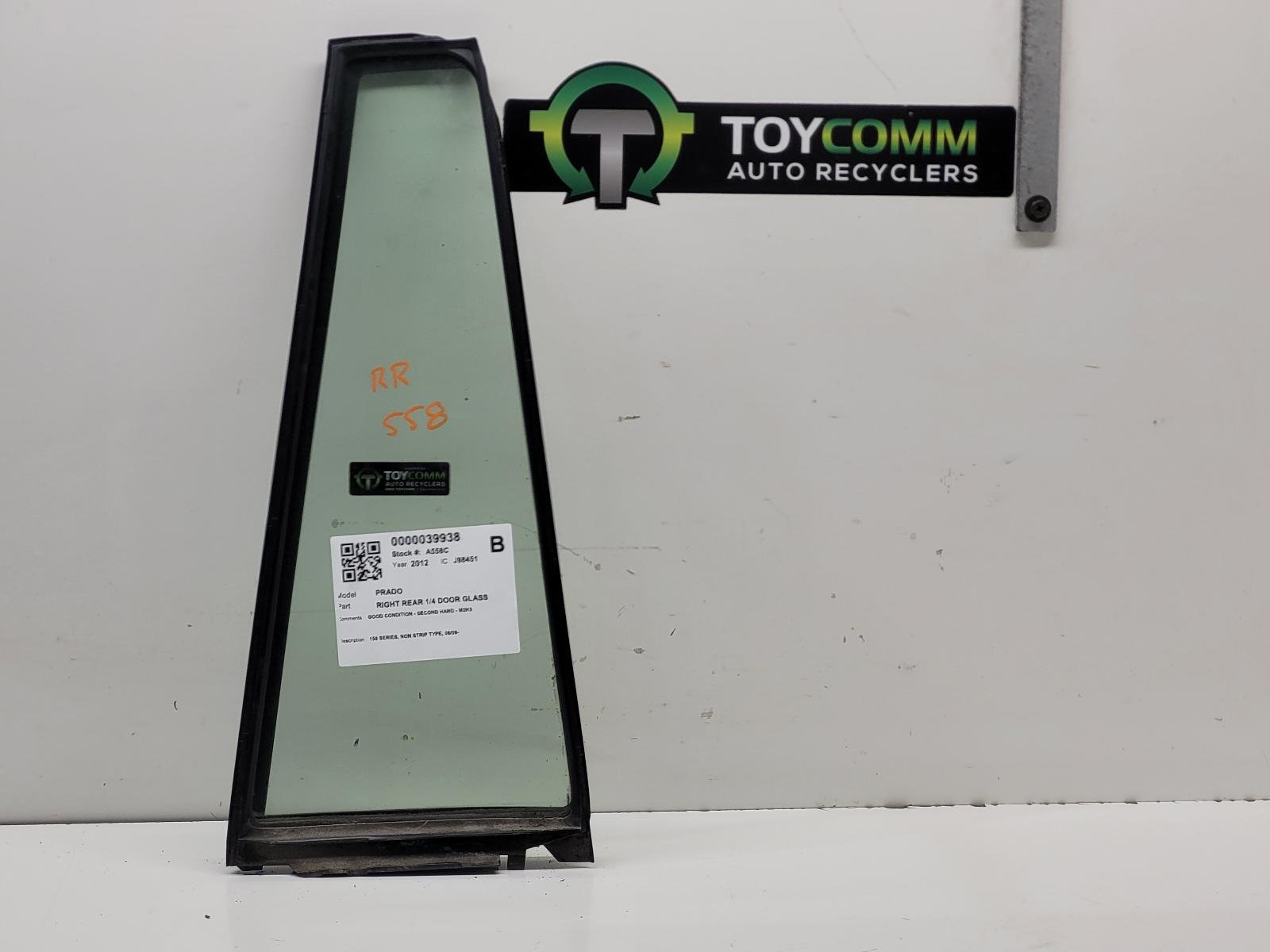 Toyota Land Cruiser Prado J150 (09-17) - Right Rear Quarter Door Glass - 1KD - 2003-2023
