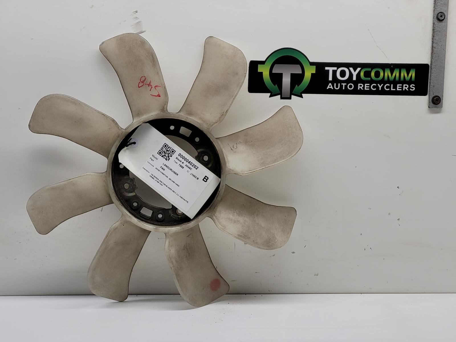 Jan 1998 to Oct 2007 - Toyota Land Cruiser 100 Series Diesel 4.2L Engine Code 1HZ/1HD-FTE - Engine Fan Blade