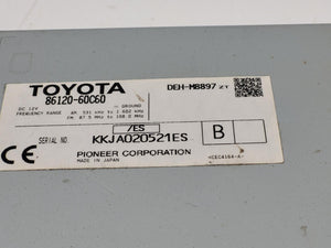 Aug 2009 to Jul 2013 - Toyota Land Cruiser Prado 150 Series - Radio Module - Single Disc Cd Player ( On Face P2867)