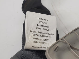 Aug 2009 to Nov 2023 - Toyota Land Cruiser Prado 150 Series - Right Rear 3rd Row Seat Belt - Black