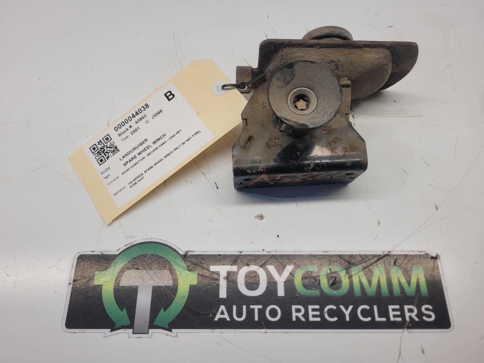 Jan 1998 to Oct 2007 - Toyota Land Cruiser 100 Series - Spare Wheel Winch - (Ifs Front Suspension), Spare Wheel Winch Only, Non Key Type