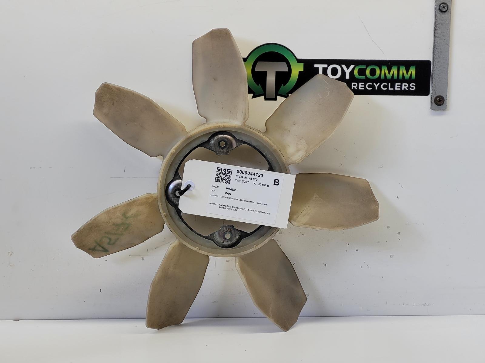 Feb 2003 to Oct 2009 - Toyota Land Cruiser Prado 120 Series Petrol 4.0L Engine Code 1GR-FE - Engine Fan Blade