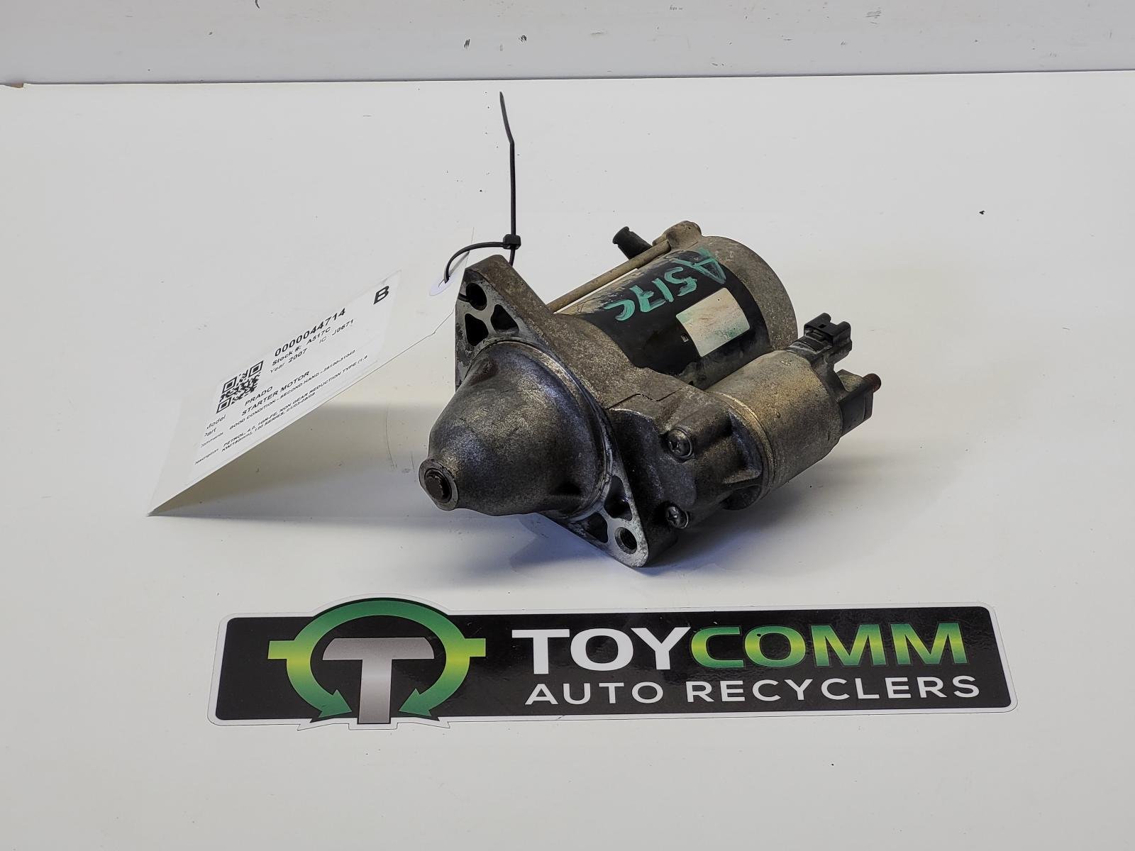 Jan 2003 to Sep 2009 - Toyota Land Cruiser Prado 120 Series Petrol 4.0L Engine Code 1GR-FE - Starter Motor - Non Gear Reduction Type (1.6Kw/180Mm)