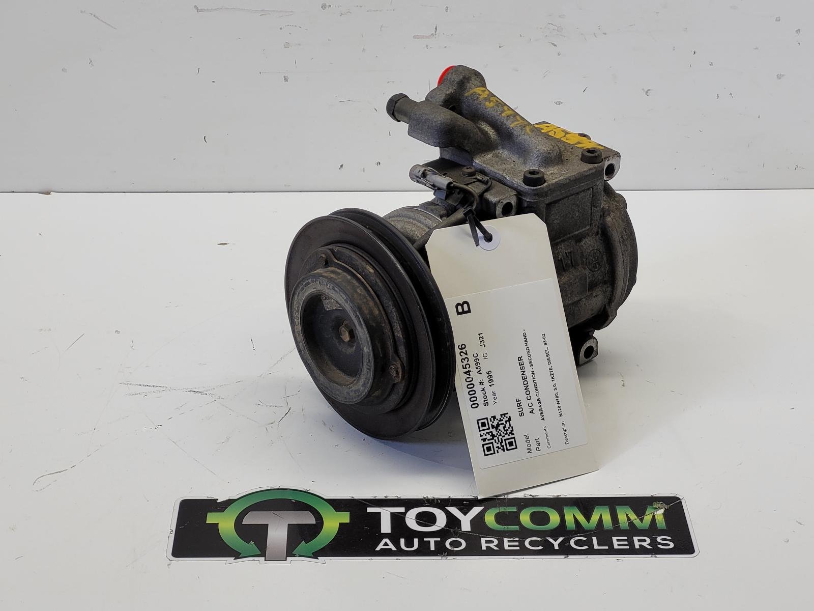1993 to 2002- Toyota Hilux Surf Diesel 3.0L Engine Code 1KZ-TE- A/C Condenser- N120-N180