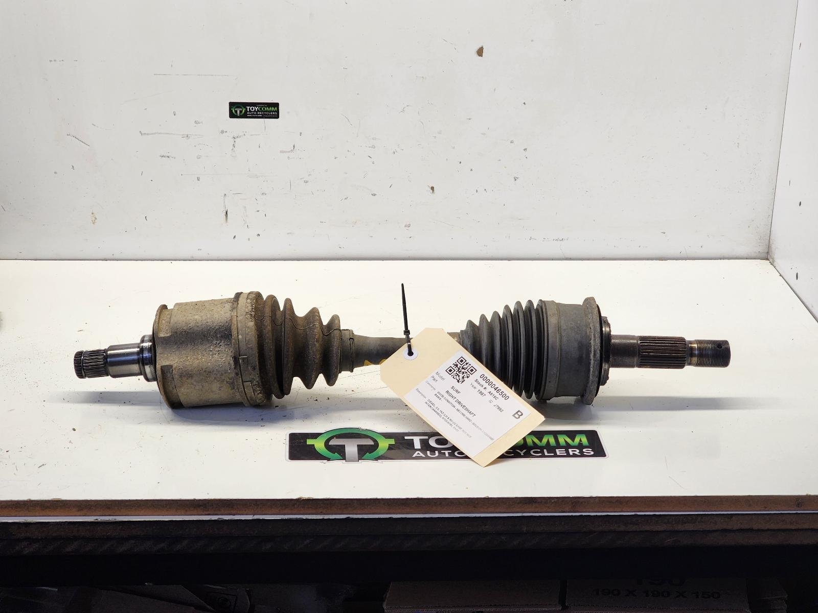 1993 to 2002 - Toyota Hilux Surf Diesel 3.0L Engine Code 1KZ - Right Driveshaft - (Lh & Rh Cv Same But Not Interchanged), N120-N180
