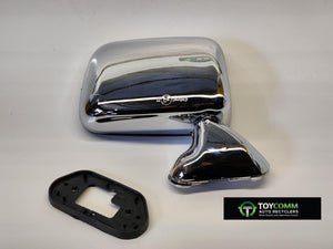 Oct 1988 to Sep 1997 - Toyota Hilux - Right Door Mirror - Manual Adjust, Skin Mount, 2 Screw