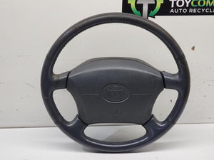 Jul 1996 to Jan 2003 - Toyota Land Cruiser Prado 95 Series - Steering Wheel - Leather, Grey, W/Airbag, Non Cruise Control Type