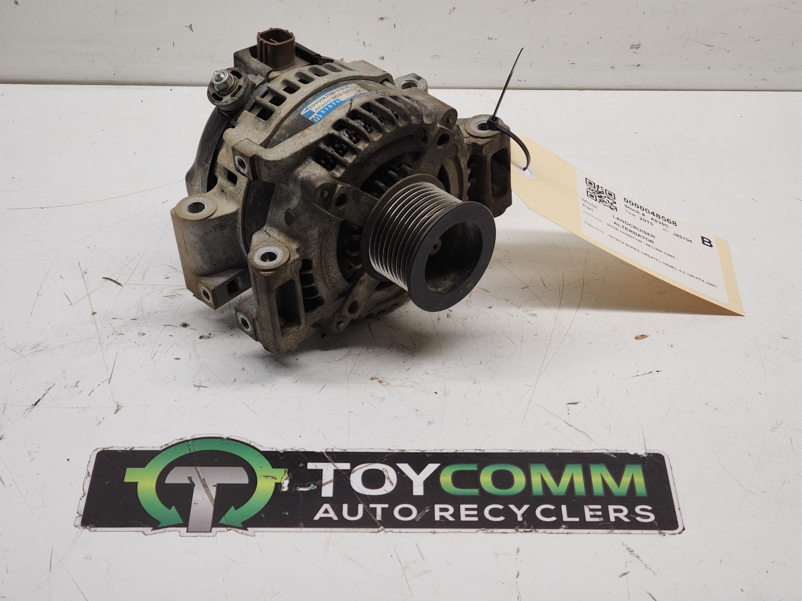Mar 2007 to Current- Toyota Land Cruiser 76 Series 78 Series 79 Series Diesel 4.5L Engine Code 1VD-FTV- Alternator- (Update)