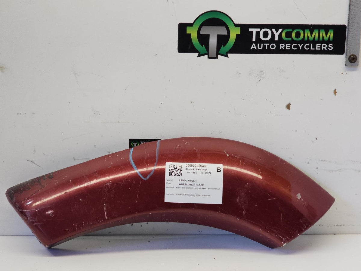 Feb 1993 to Jan 1996- Toyota Land Cruiser 80 Series- Wheel Arch Flare- Rh Rear (On Door)