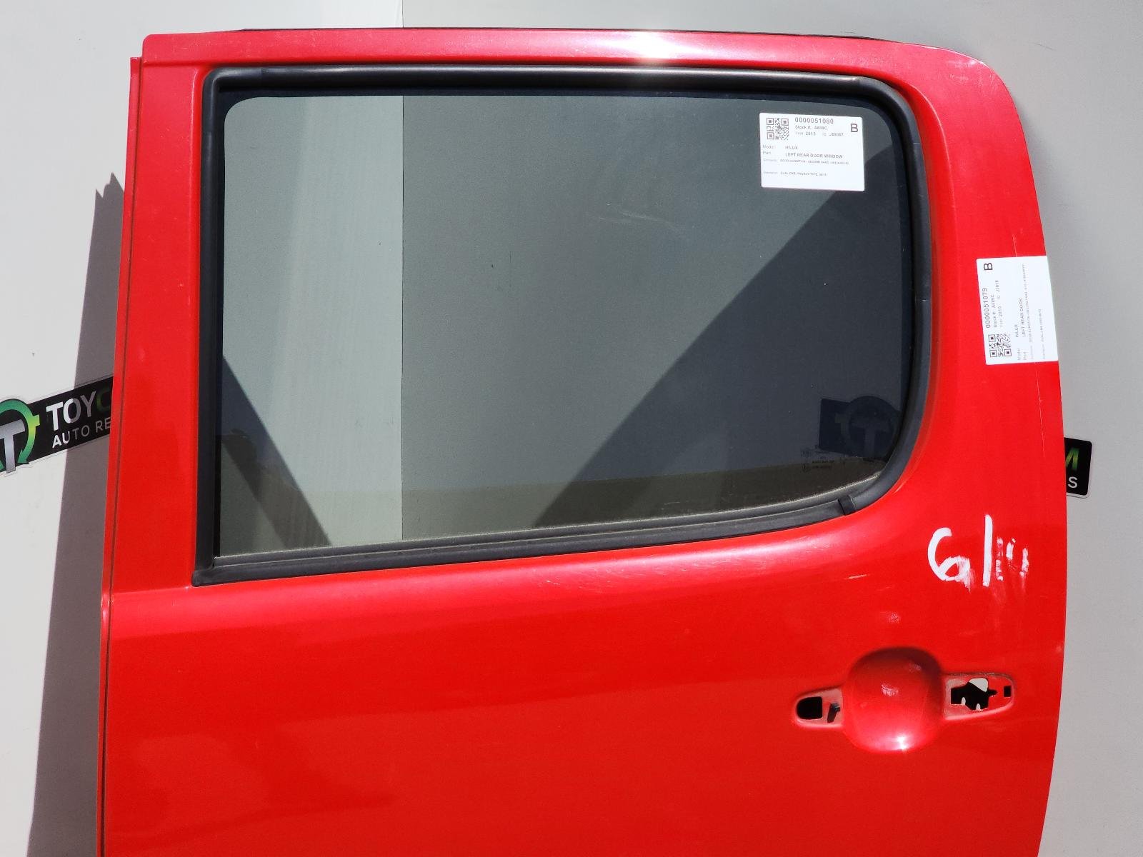 Jun 2015 to Current - Toyota Hilux Double Cab Utility - Left Rear Door Window - Privacy Type