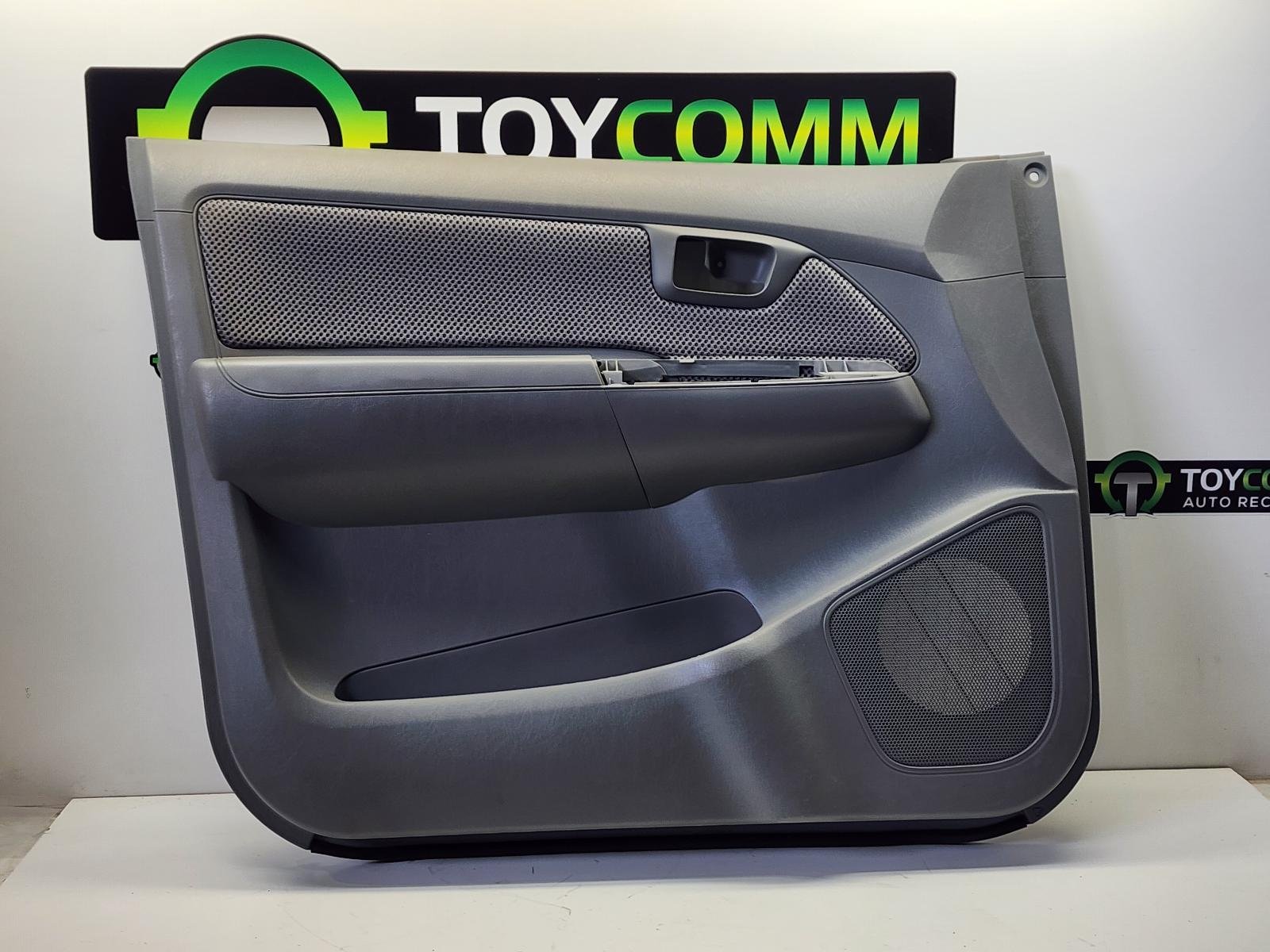 Feb 2005 to Jun 2011 - Toyota Hilux Double Cab Utility - Left Front Door Trim - Power Windows, Light Grey Plastic, W/Cloth Insert Type