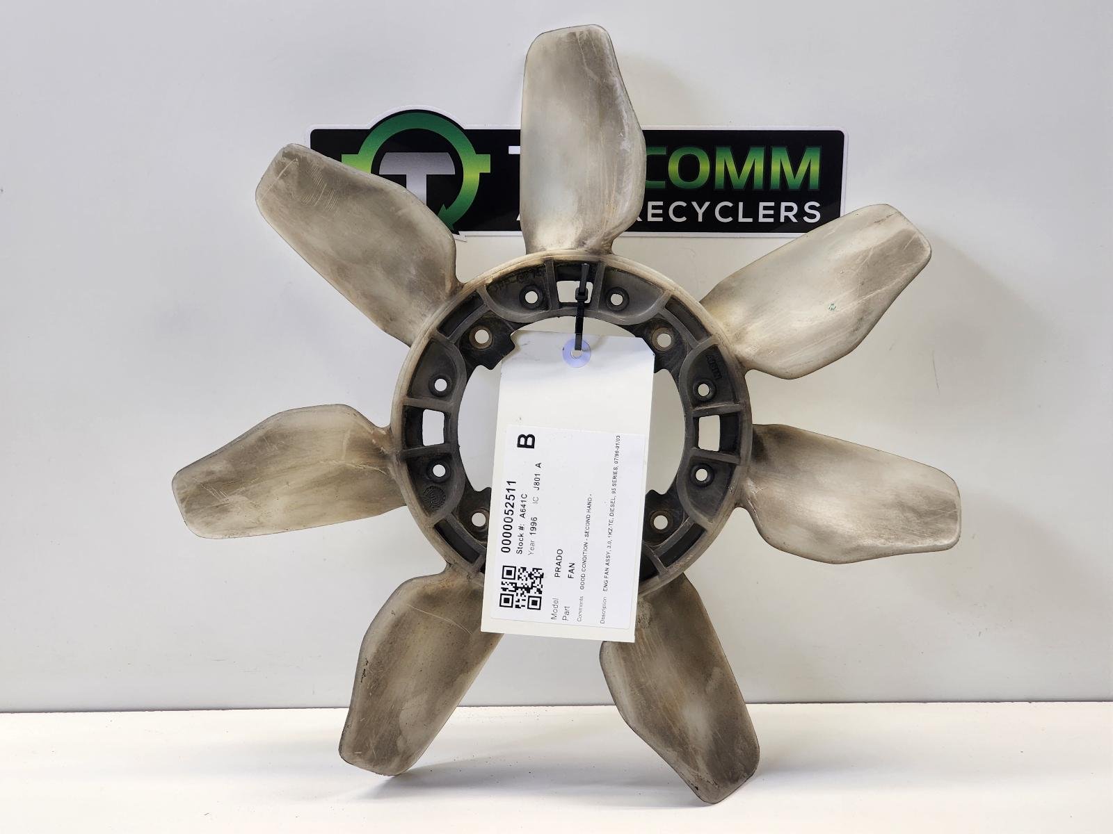 Jul 1996 to Jan 2003 - Toyota Land Cruiser Prado 95 Series Diesel 3.0L Engine Code 1KZ-TE - Engine Fan Assembly