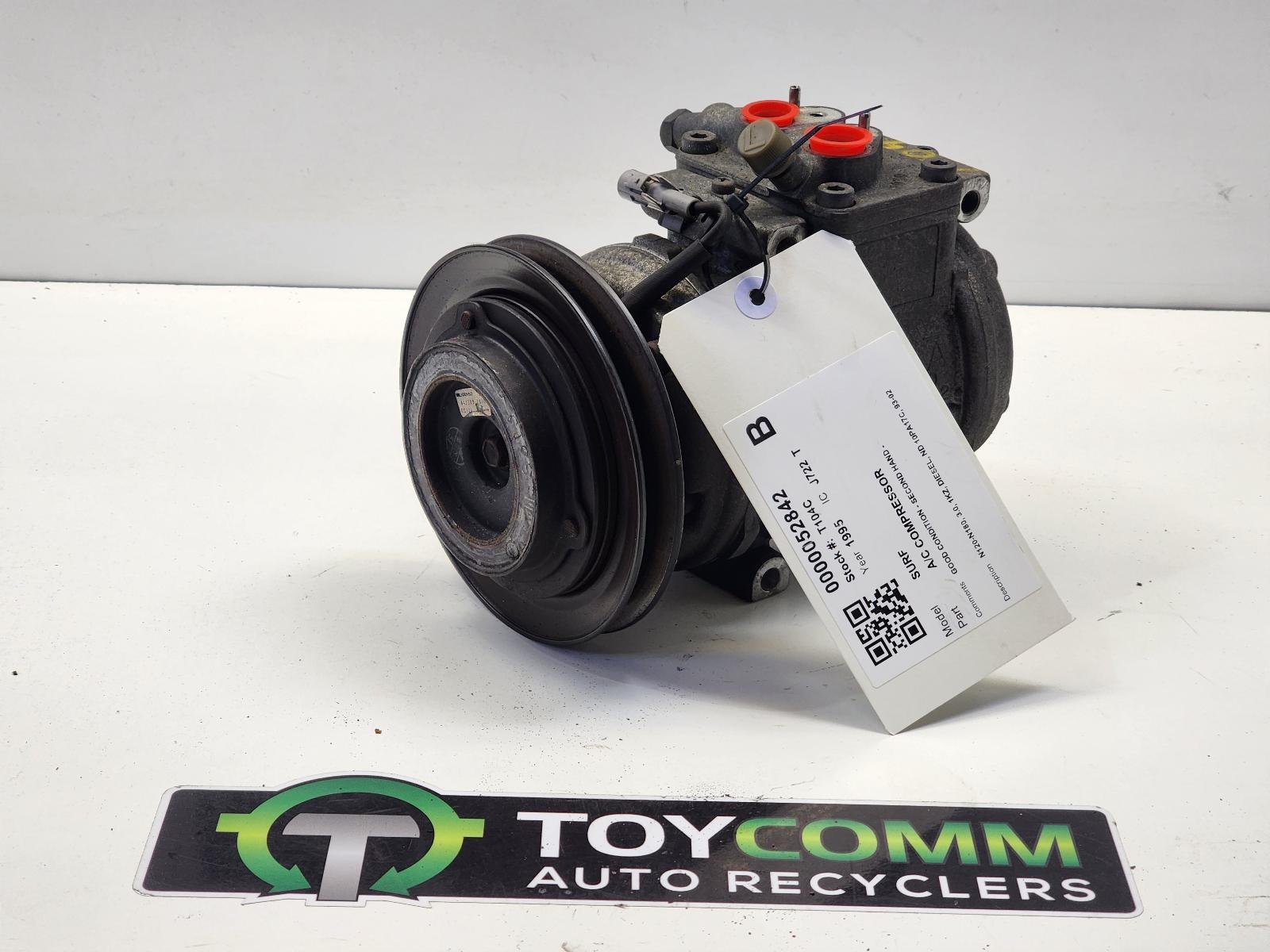 1993 to 2002 - Toyota Hilux Surf Diesel 3.0L Engine Code 1KZ - A/C Compressor - N120-N180, Nd - PN: 10PA17C