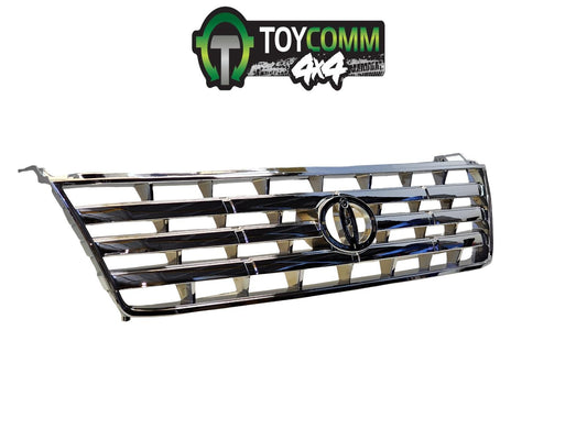 Aug 1999 to Jan 2003 - Toyota Land Cruiser Prado 95 Series - Bumper Grille - Chrome, (Jap Type)