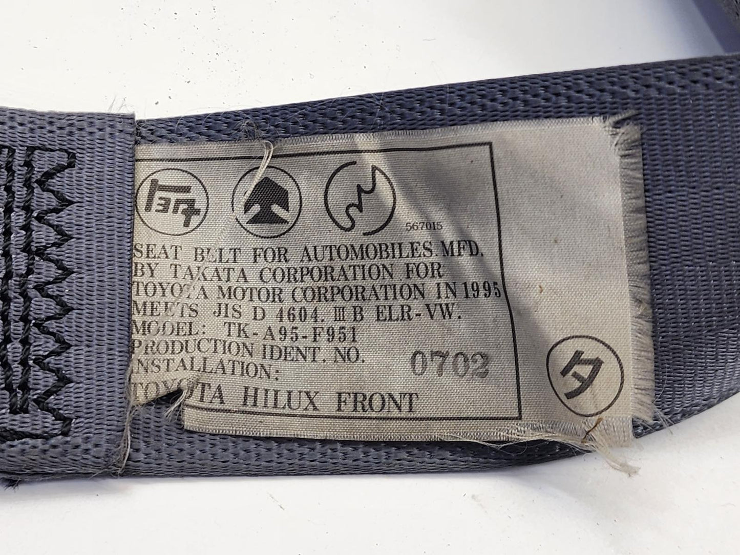 1989 to 1995 - Toyota Hilux Surf N120 N130 - Left Front Seat Belt