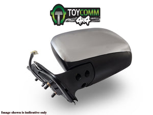 Mar 2005 to Apr 2012- Toyota Hilux- Left Door Mirror- Power Adjust, Non-Indicator, Chrome, 3 Wire, 6 Pin