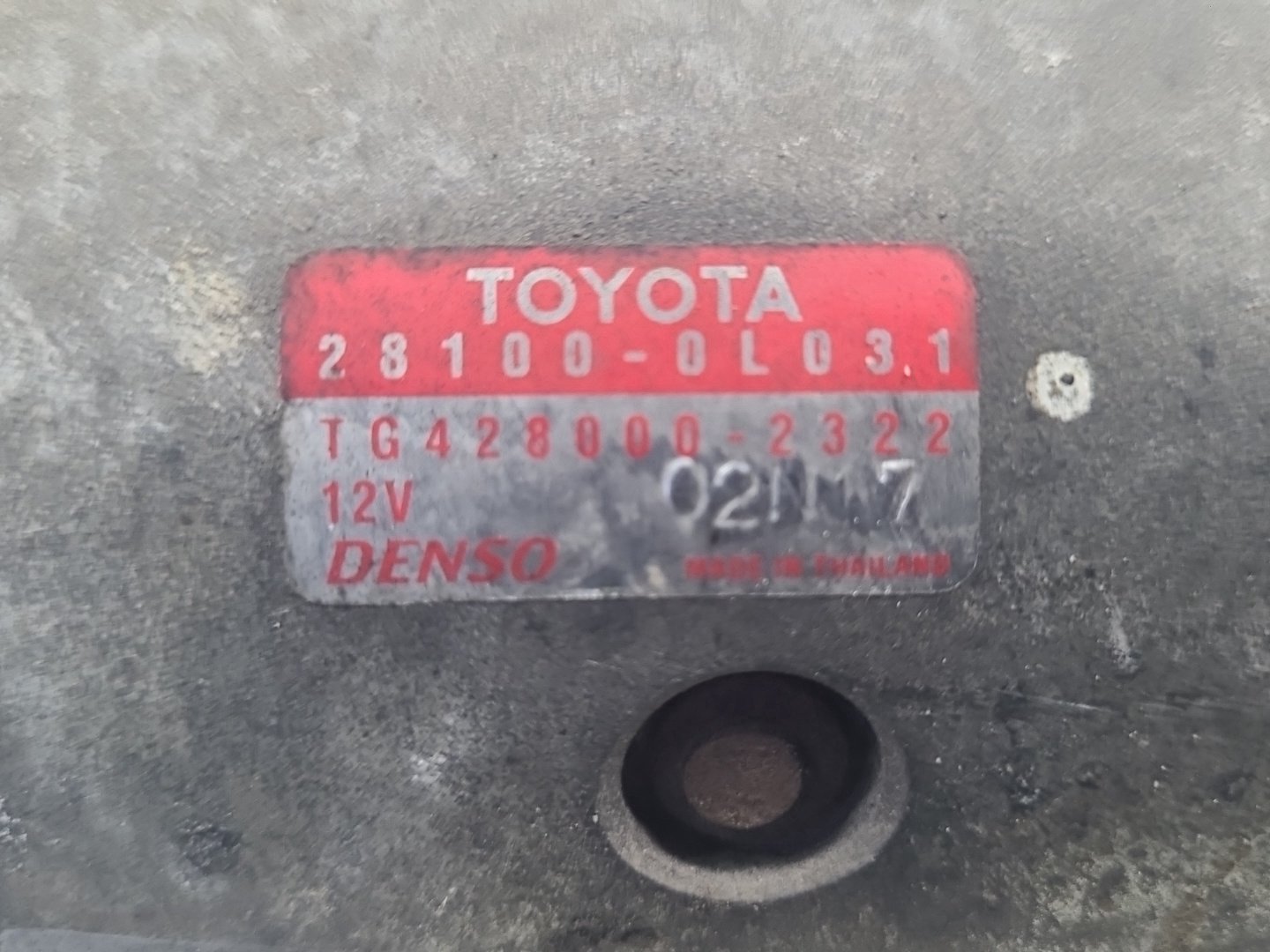 Toyota Hilux Diesel 3.0L 1KD - Starter Motor - 2005-2015